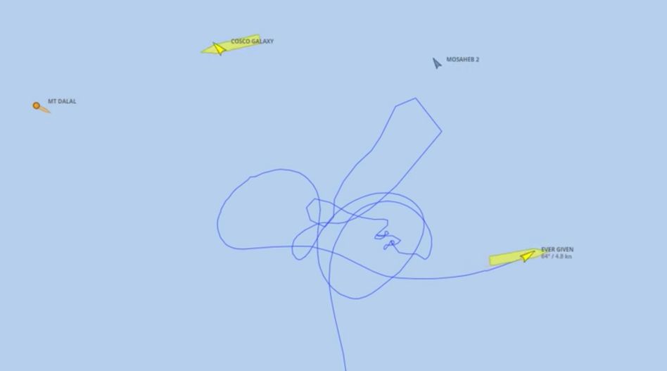 Vesselfinder Penis-Route Evergreen